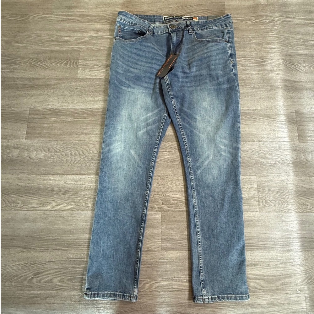 Weatherproof Vintage Vortex‎ Straight Fit Jeans Cerulean Blue 36x32 Mens